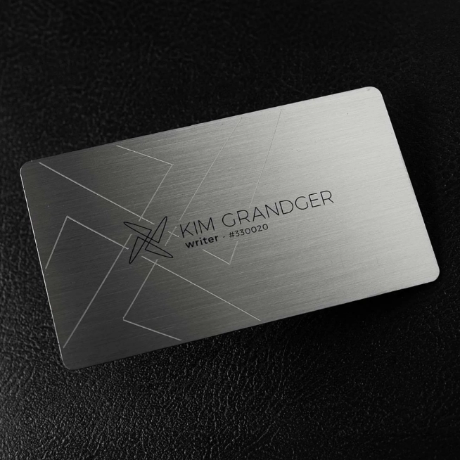 laser engraved stainless steel cards