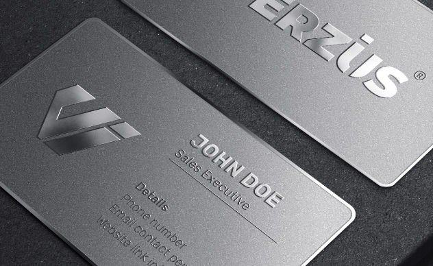 stainless steel business cards sample